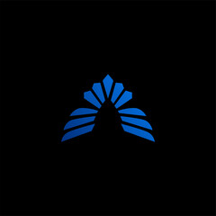 Initial letter A logo and wings symbol. Wings design element, initial Letter A logo Icon, Initial Logo Template