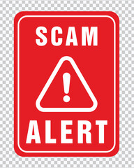 Scam Alert Danger Warning Design – Bold Red Vector Layout