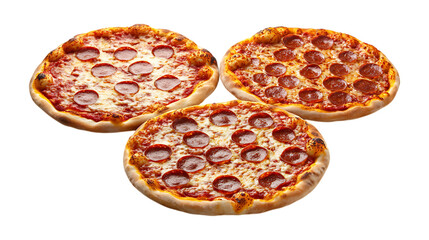 Pack Collection Pepperoni Pizza Delicious Homemade Recipe  Pictures set against transparent background