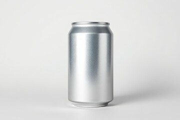 Aluminum Can Mockup Empty Silver Soda Drink Packaging Product Display