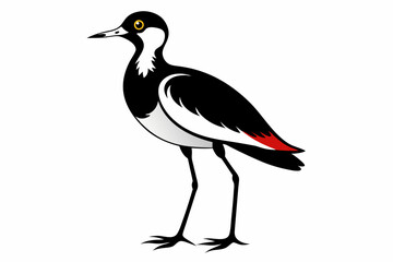 lapwing sihouette black vector