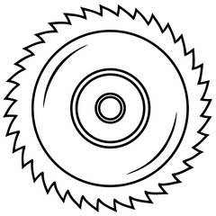 Carpentry Hole Saw Vector Outline Design