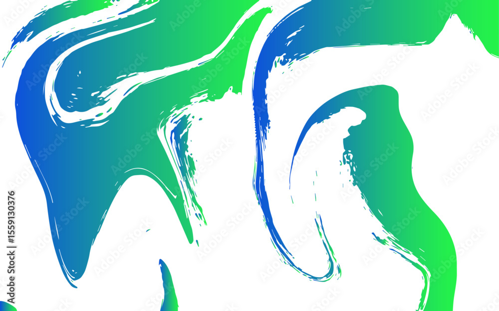 Poster vivid abstract fluid art composition with swirling shades of electric blue and cyan flowing. dynamic