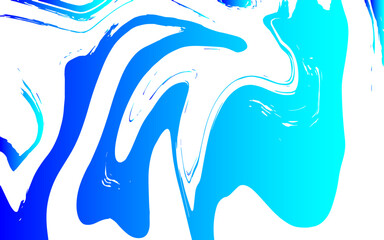 Vivid abstract fluid art composition with swirling shades of electric blue and cyan flowing. Dynamic curves and organic motion. Smooth, glossy effect with  liquid energy and paint flow or ink in water