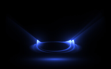 Glow swirl light effect. Circular lens flare. Abstract rotational lines. Power energy element. Luminous sci-fi. Shining neon lights. Magic arena. Swirl trail effect. Glint scene. Dynamic ellipse.