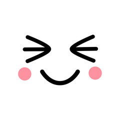 ニコって笑った可愛い顔の絵文字