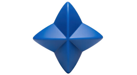 Isolated Blue Geometric Shape