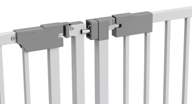 Child safety gate with locking mechanism in modern design  