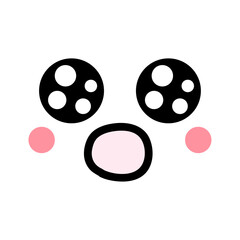 うるうるおめめの可愛い顔の絵文字