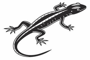 newt sihouette black vector