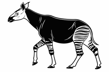 okapi sihouette black vector