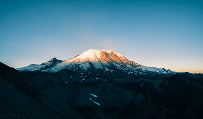 Sunrise over the Peak - Mount Rainier National Park