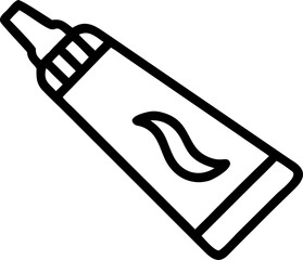 toothpaste vector silhouette icon on white or transparent background. Dentistry icon Vector graphics collection for your design. 