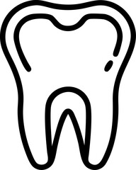 tooth x-ray vector silhouette icon on white or transparent background. Dentistry icon Vector graphics collection for your design. 