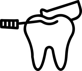 toothbrushing vector silhouette icon on white or transparent background. Dentistry icon Vector graphics collection for your design. 