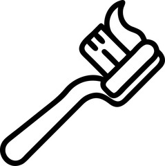 toothbrush vector silhouette icon on white or transparent background. Dentistry icon Vector graphics collection for your design. 