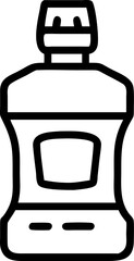 mouthwash vector silhouette icon on white or transparent background. Dentistry icon Vector graphics collection for your design. 