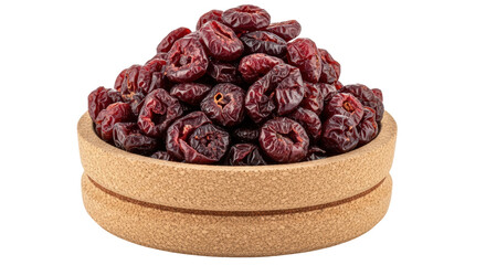 Isolated Bowl of Dried Cranberries