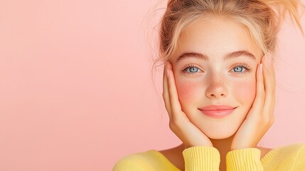 A sweet lady with flawless skin