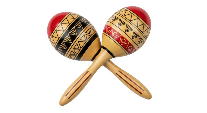 Isolated pair of maracas instrument