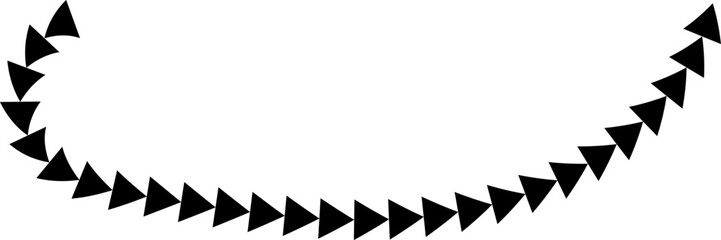 Wavy Curved Arrows Set – Hand Drawn Style Vector Illustration