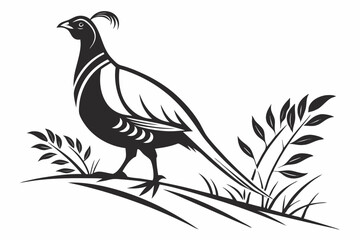 partridge silhoette black vector