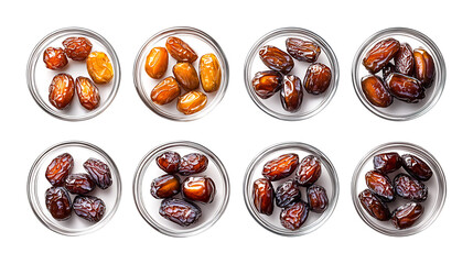 Pack Collection Variety of Dates A Detailed Look at Different Date Types and Colors set against transparent background