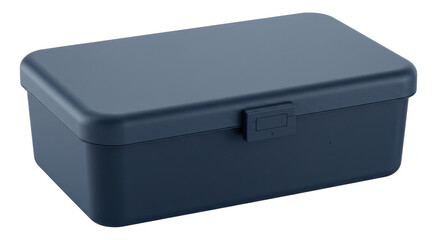 Isolated Blue Plastic Storage Box