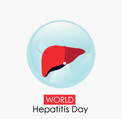 Obraz premium world hepatitis day on white 