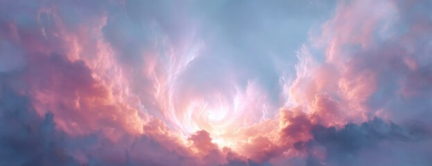 Fototapeta premium Surreal Sky with Colorful Clouds