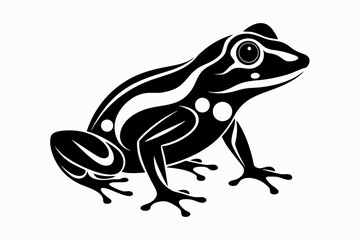 poison dart frog sihouette black vector
