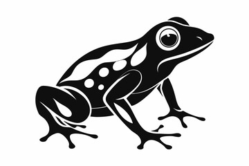 poison dart frog sihouette black vector