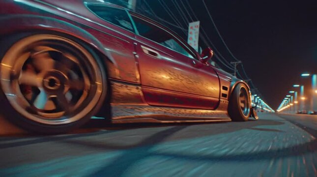 Japanese Drift Car in Action &ndash; Tuned JDM Style, short video