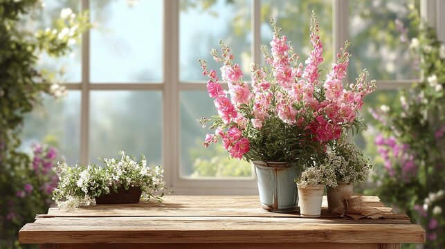 Spring Flowers by the Window
