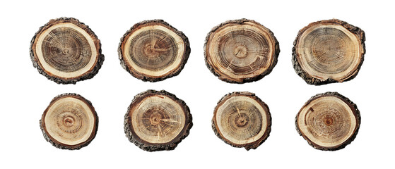 Pack Collection Microscopic Circular Patterns Detailed Texture  Design set against transparent background