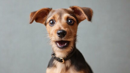 Cute Puppy with Open Mouth