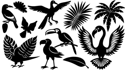 Vector Silhouette Animal Sets.