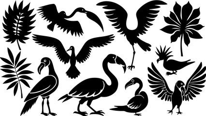 Vector Silhouette Animal Sets.