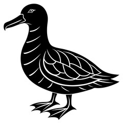 Albatross Silhouette Black Vector Design