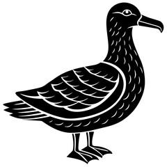 Albatross Silhouette Black Vector Design