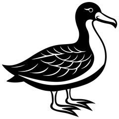 Albatross Silhouette Black Vector Design