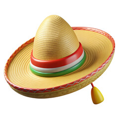 Sombrero hat isolated on transparent background
