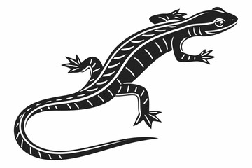 salamander sihouette black vector
