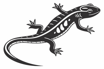 salamander sihouette black vector