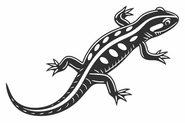 salamander sihouette black vector