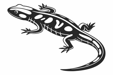 salamander sihouette black vector