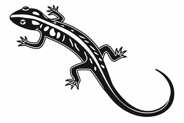 salamander sihouette black vector