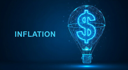 Economic Inflation: Digital Representation of Currency Value Increase