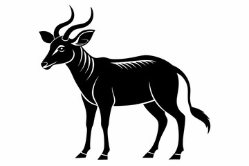 saola sihouette black vector