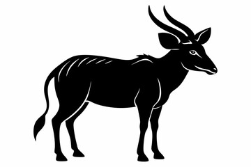 saola sihouette black vector